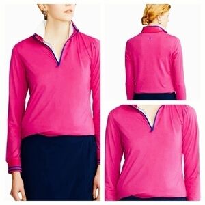 Polo Golf Ralph Lauren Extreme Jersey Bright Pink Womens Golf 1/4 Zip size XS